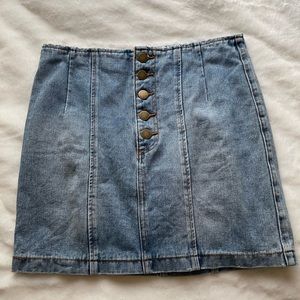 Billabong high rise jean skirt
